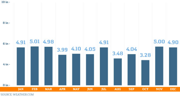 Precipitation graph