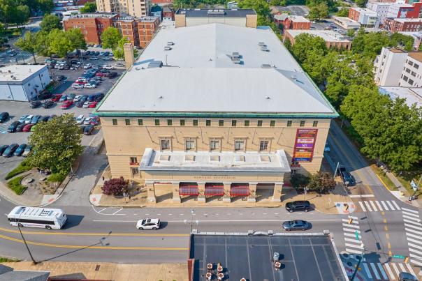 aerial view of memorial auditorium